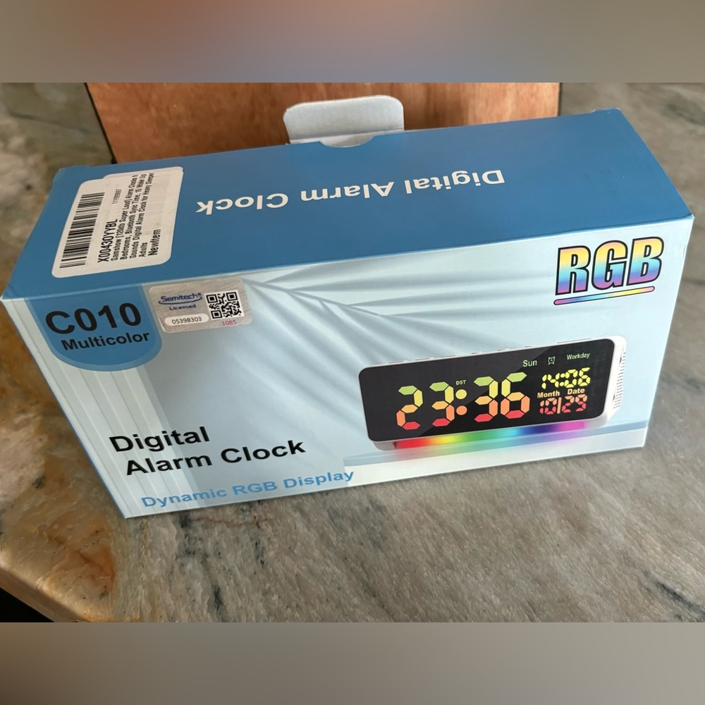New Digital Alarm Clock in box